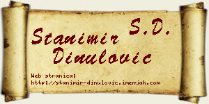 Stanimir Dinulović vizit kartica